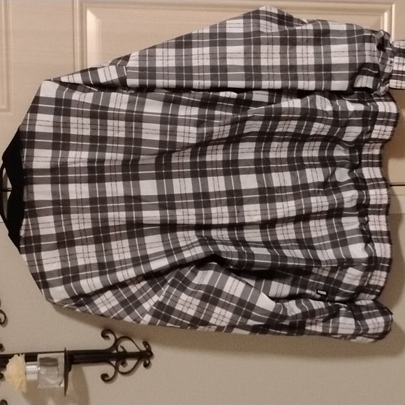 Puma x Von Dutch Reversible Black, Pink & White Colorblock & Plaid Windbreaker M - Picture 10 of 11